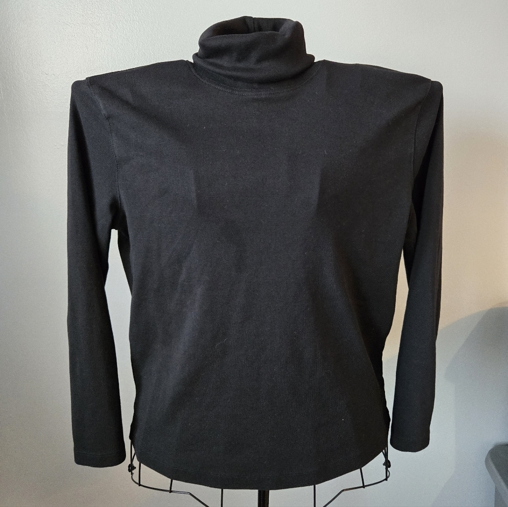 (3/$25) Jones Sport Black Long Sleeve Turtleneck | Business Casual Basic Size XL